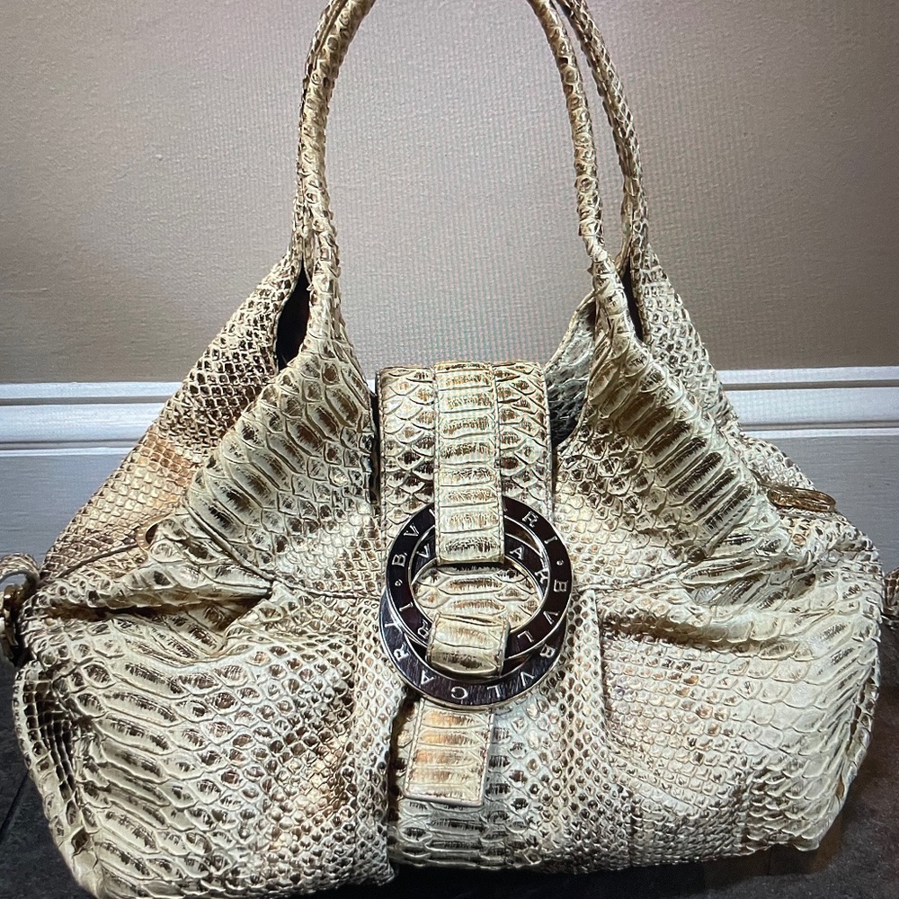 Bvlgari Python Hobo bag